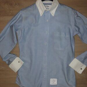 Thom Browne shirt with French cuffs, cuff links, oxford cloth TB0